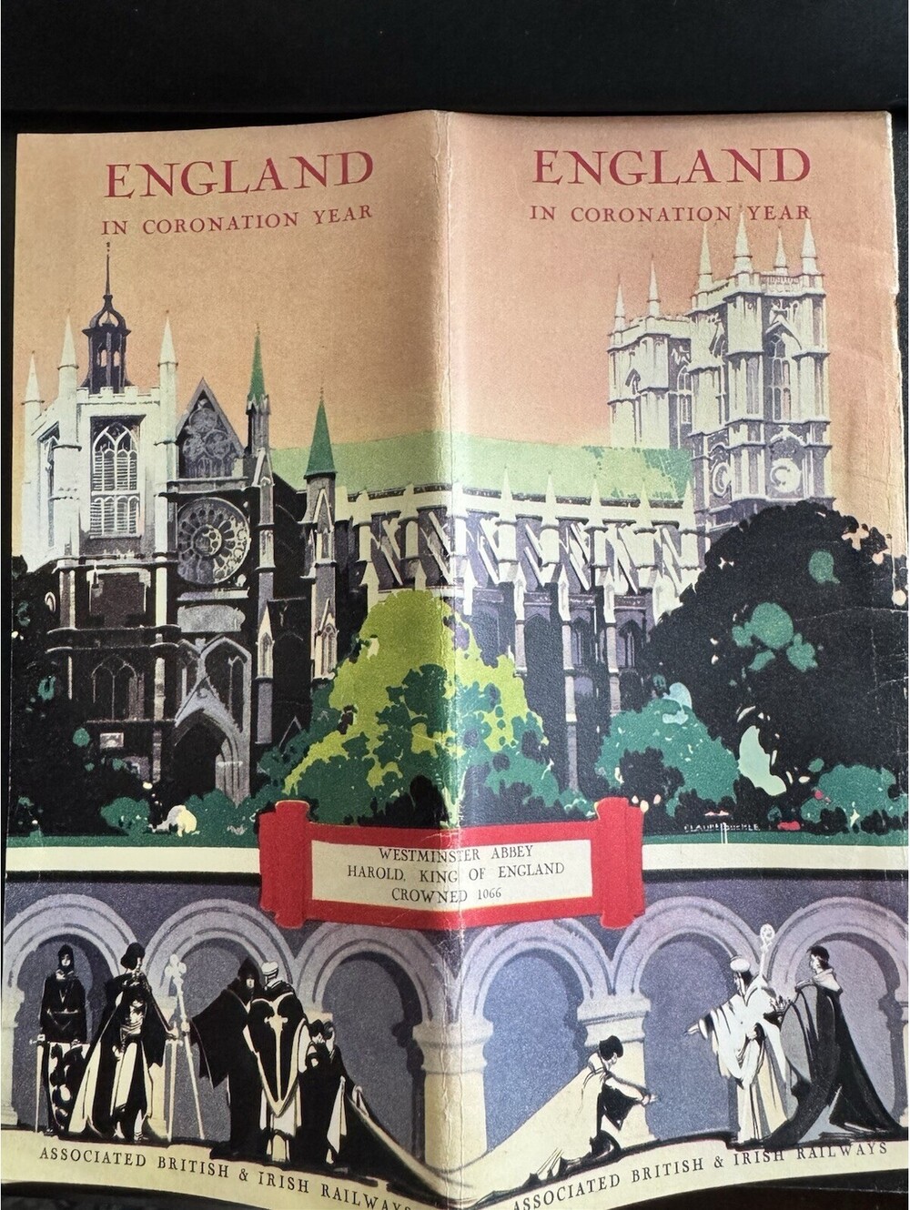 Vintage 1937 Associated British & Irish Railways coronation Booklet With Map